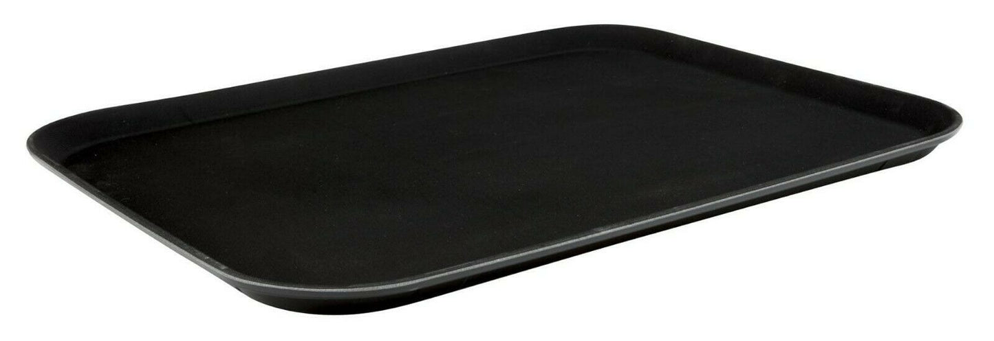 15"x20" Black Non Slip Rectangular Tray