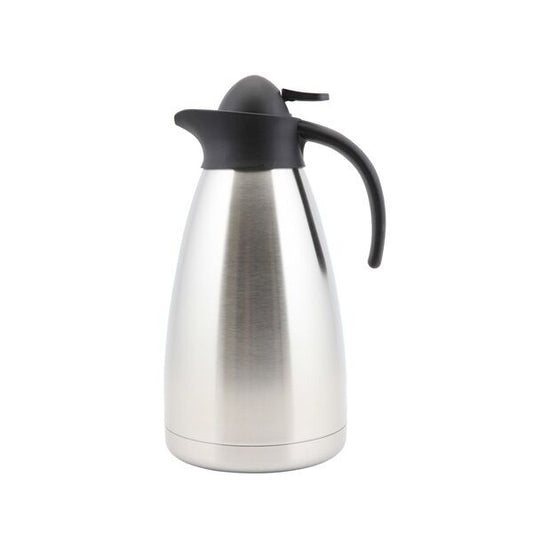 Genware Stainless Steel Contemporary Vacuum Jug 2.0l Catering Cafe Restaurant Each