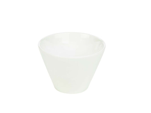 Royal Genware conical bowl 10.5cm matt white x 6