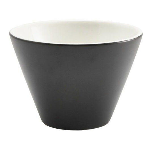 Royal Genware conical bowl 6cm matt black x 12 restaurant hotel dips chips