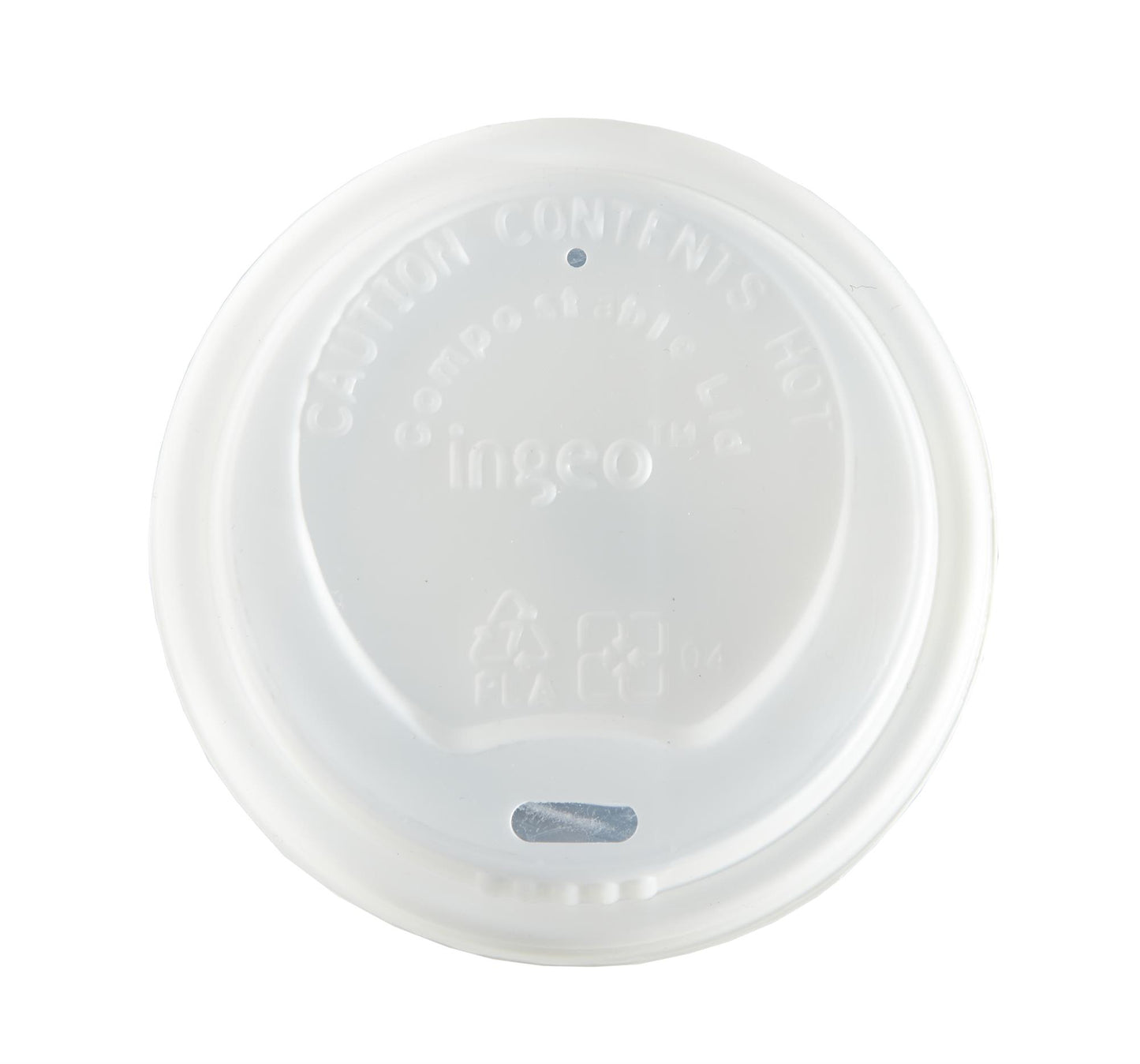 10-20oz Compostable White Domed Lid Per 1000