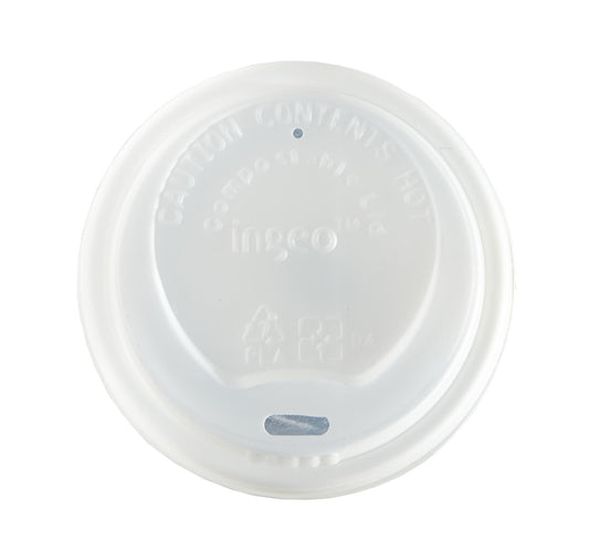 10-20oz Compostable White Domed Lid Per 1000