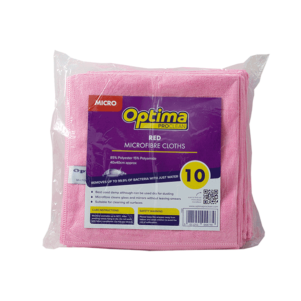 Red Exel Supercloth Contract Microfibre