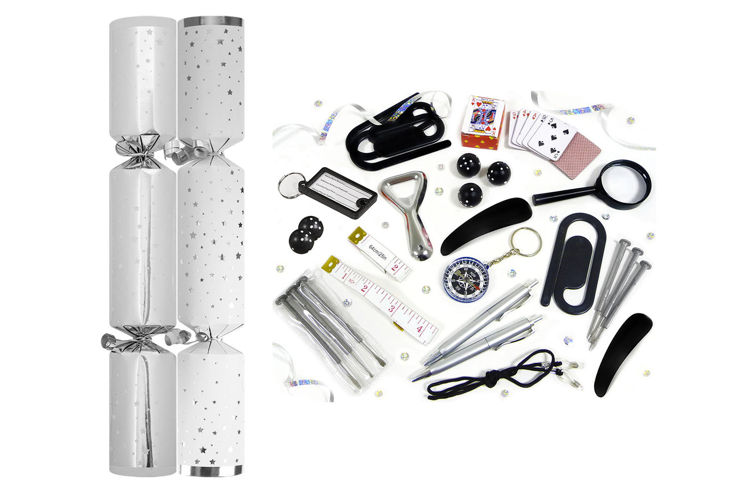 12" Silver Star Catering Christmas Crackers - Per 50