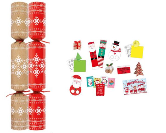 Eco Friendly Snowflake 12" Christmas Crackers Per 50