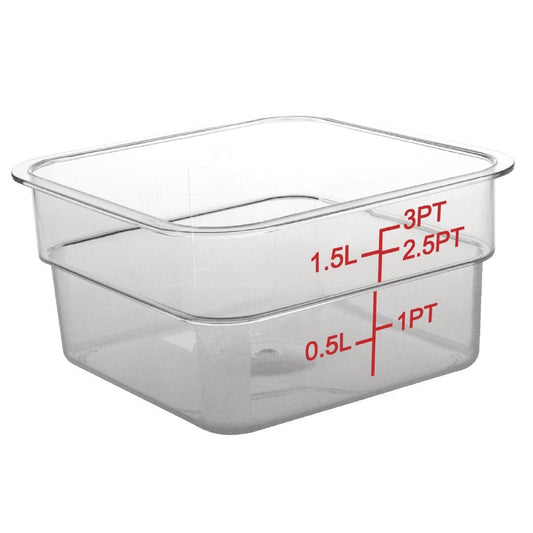 1.5 Litre Polycarbonate Square Storage Container