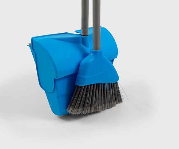 Blue 10" Light Weight Lobby Dustpan & Brush