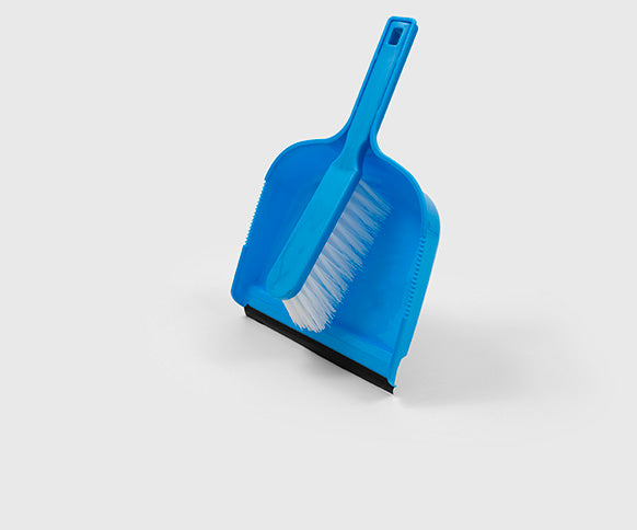 Hard Brush & Dustpan Blue Sets