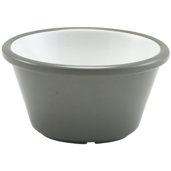 Two Tone Melamine Ramekin Grey And White 59ml/2oz