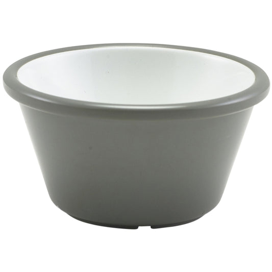 Two Tone Melamine Ramekin Grey And White 59ml/2oz
