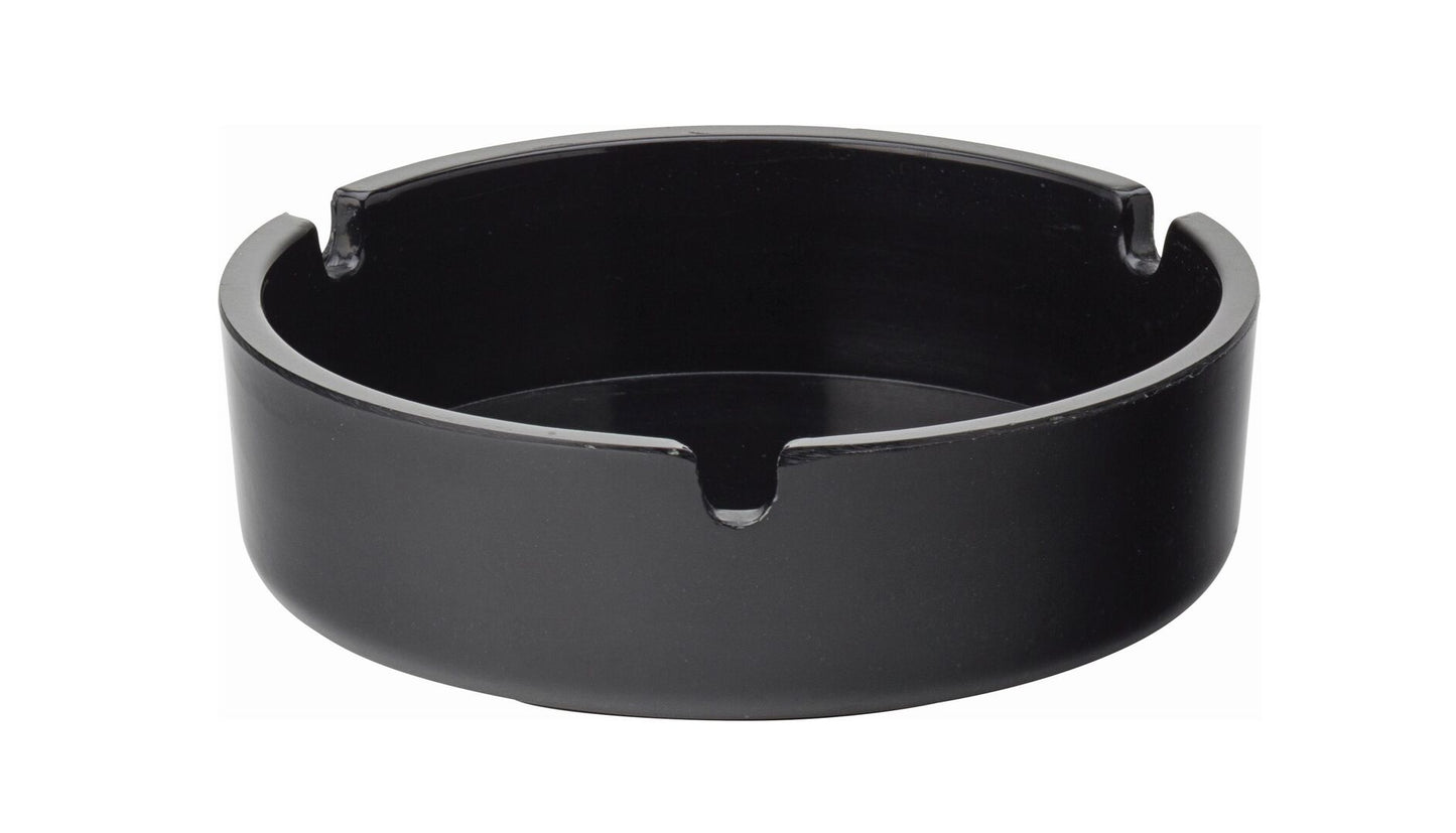 4" Black 3 Slot Style Ashtray