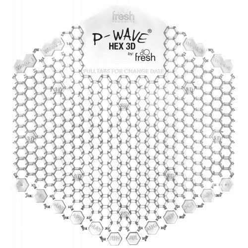 P-WAVE  Hex 3D Urinal Screen Honeysuckle Each