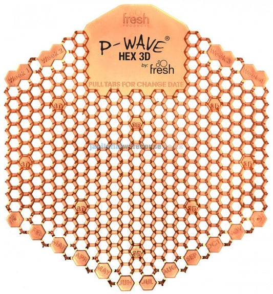 P-WAVE  Hex 3D Urinal Screen Per 2