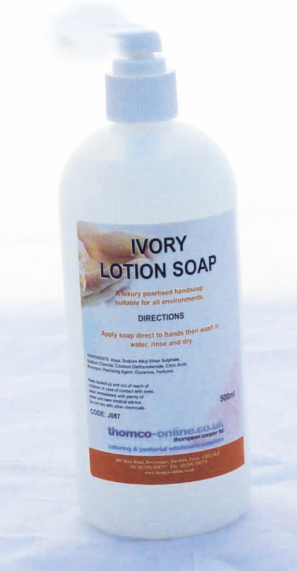 Thomco' Ivory Lotion Soap 6 x 500ml Pumps