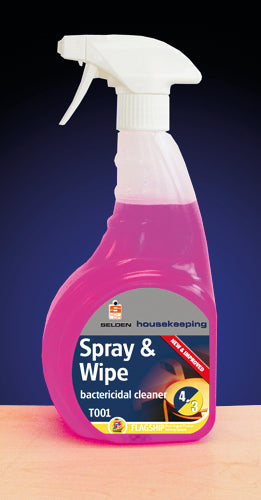 Spray & Wipe Bacterial Cleaner 6 x 750ml