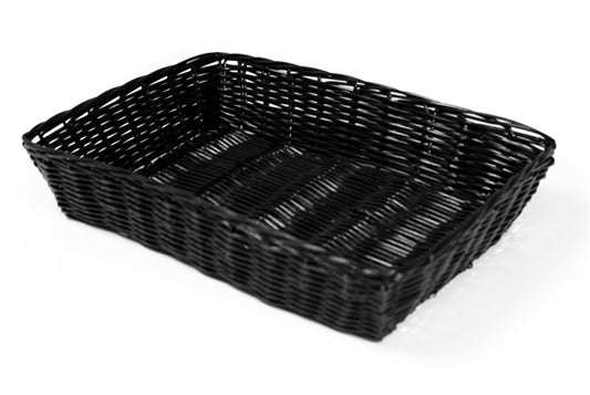 Black 16x11" Rect. Rattan Basket each