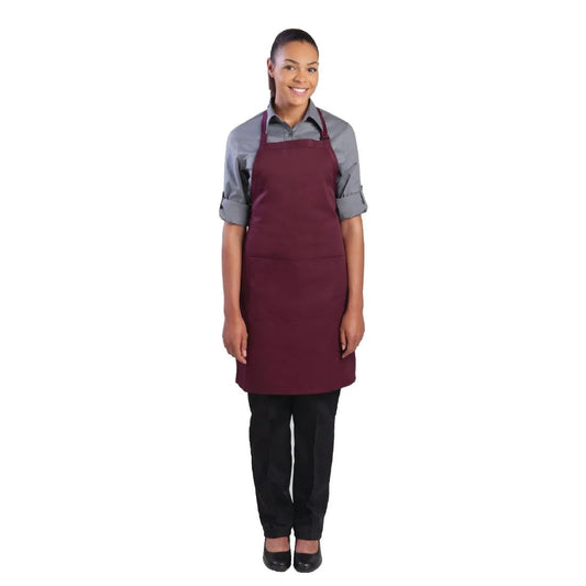 Colour by Chef Works Bib Apron Merlot