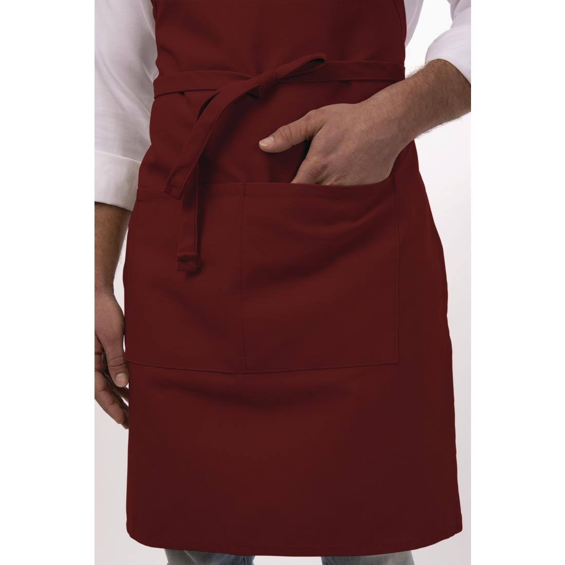 Colour by Chef Works Bib Apron Merlot