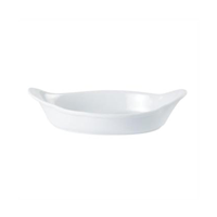Porcelite 10"/ 25cm Oval Eared Oven Dishes x 6