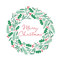 40cm 2Ply Festive Foliage Napkins Per 125