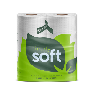 Simply Soft 2ply White 200 Sheet Toilet Rolls Per 36