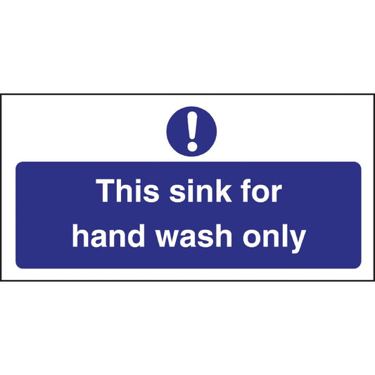 Hand Wash Only Sign