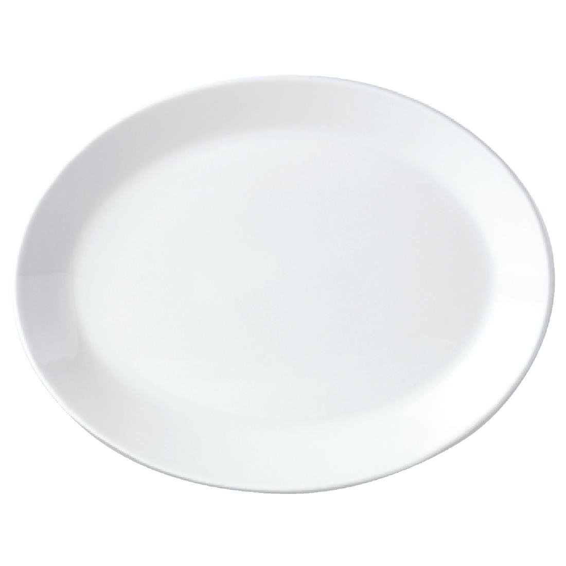 12" 30.5cm Simp White Oval Plate