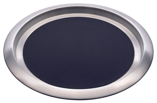 14" Stainless Steel Tray Round Non-Slip  35cm