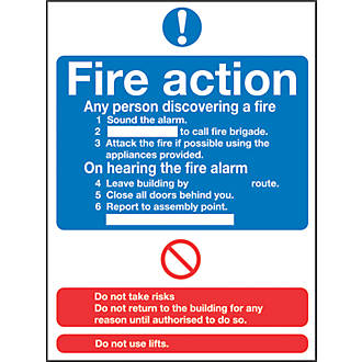 Fire Action Sign