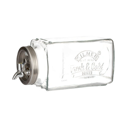 Kilner 3 Litre Glass Fridge Drinks Dispenser