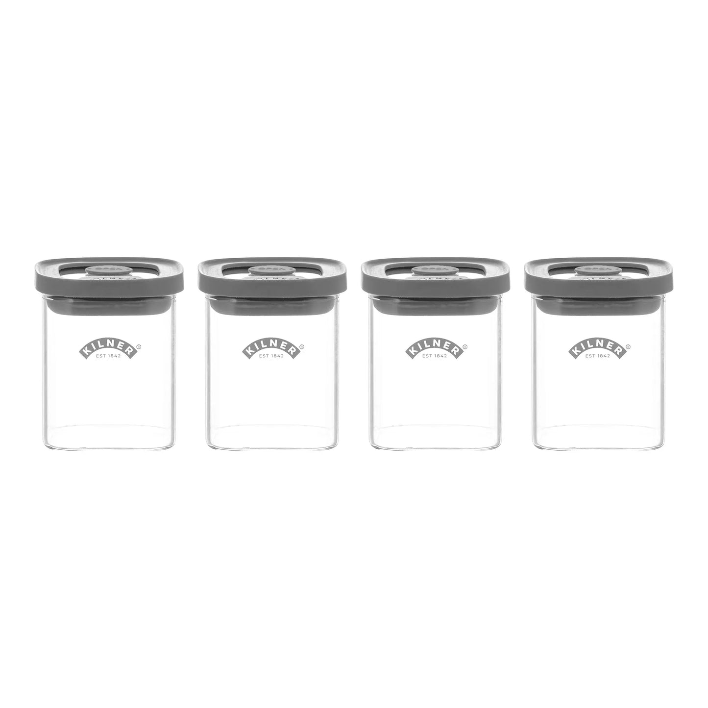 Kilner Fresh Storage 4pce Spice Jar Set 0.16Litre
