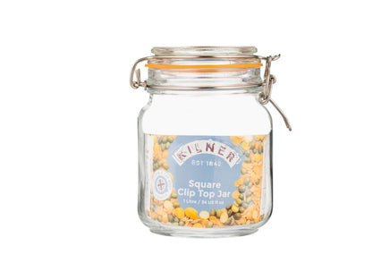 Kilner Clip Top Square Jars 1 Litre