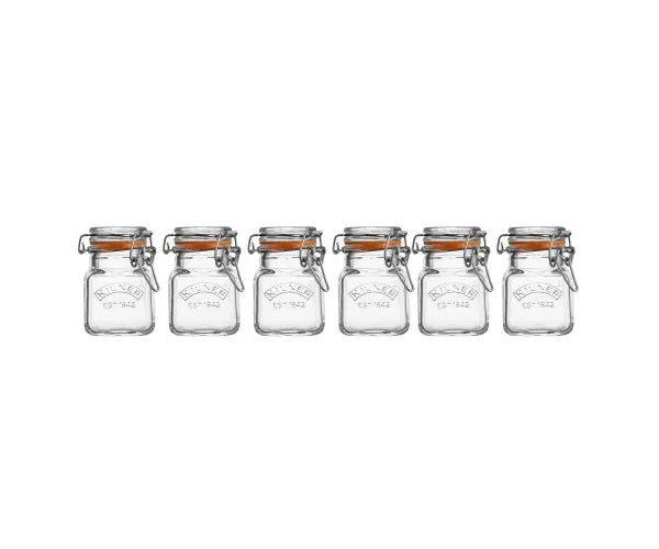 Kilner Glass Clip Top Spice Jar Set