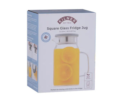 Kilner Square Glass Fridge Jug 1.2L