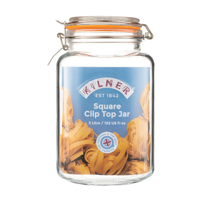 Kilner Clip Top Square 3Litre