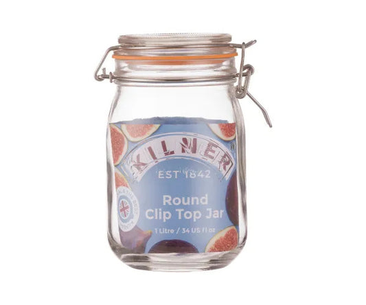 Kilner Round Clip Top Jars 1L - Set of 6