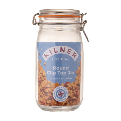 Kilner Clip Top Round Jar 1.5 Litre