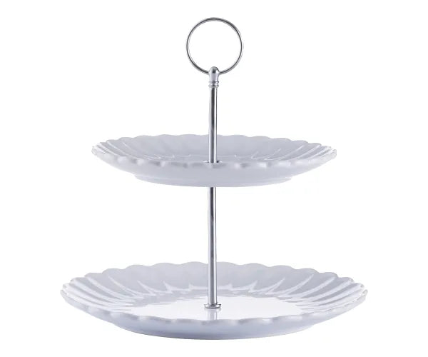 Price & Kensington - Luxe 2 Tier Cake Stand - White