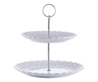Price & Kensington - Luxe 2 Tier Cake Stand - White