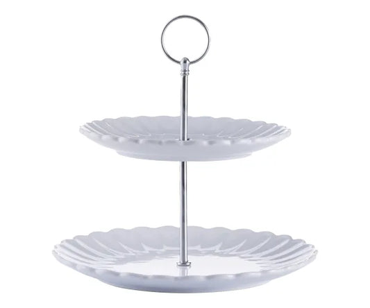 Price & Kensington - Luxe 2 Tier Cake Stand - White