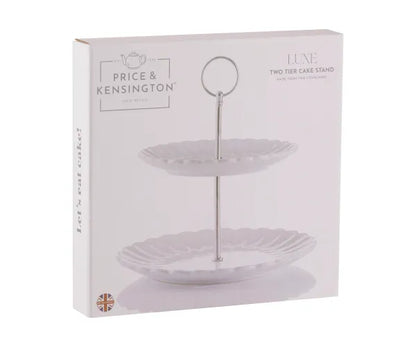Price & Kensington - Luxe 2 Tier Cake Stand - White