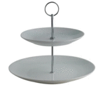 Simplicity 2 Tier Porcelain Cake Stand