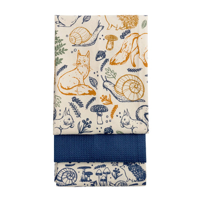 Price & Kensington Woodland Set of 3 Tea Towels
