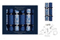 13.5" Exquisite Blue Paisley Christmas Crackers - Pack of 6
