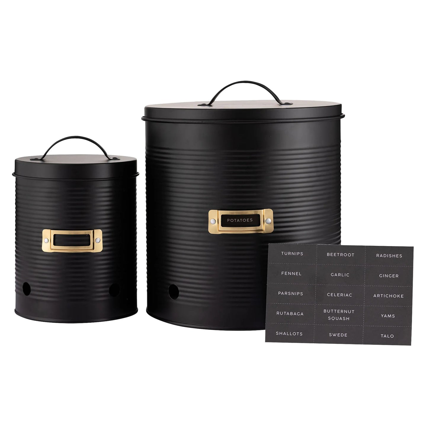 Typhoon Otto Black Set Of 2 Root Vegetable Storage