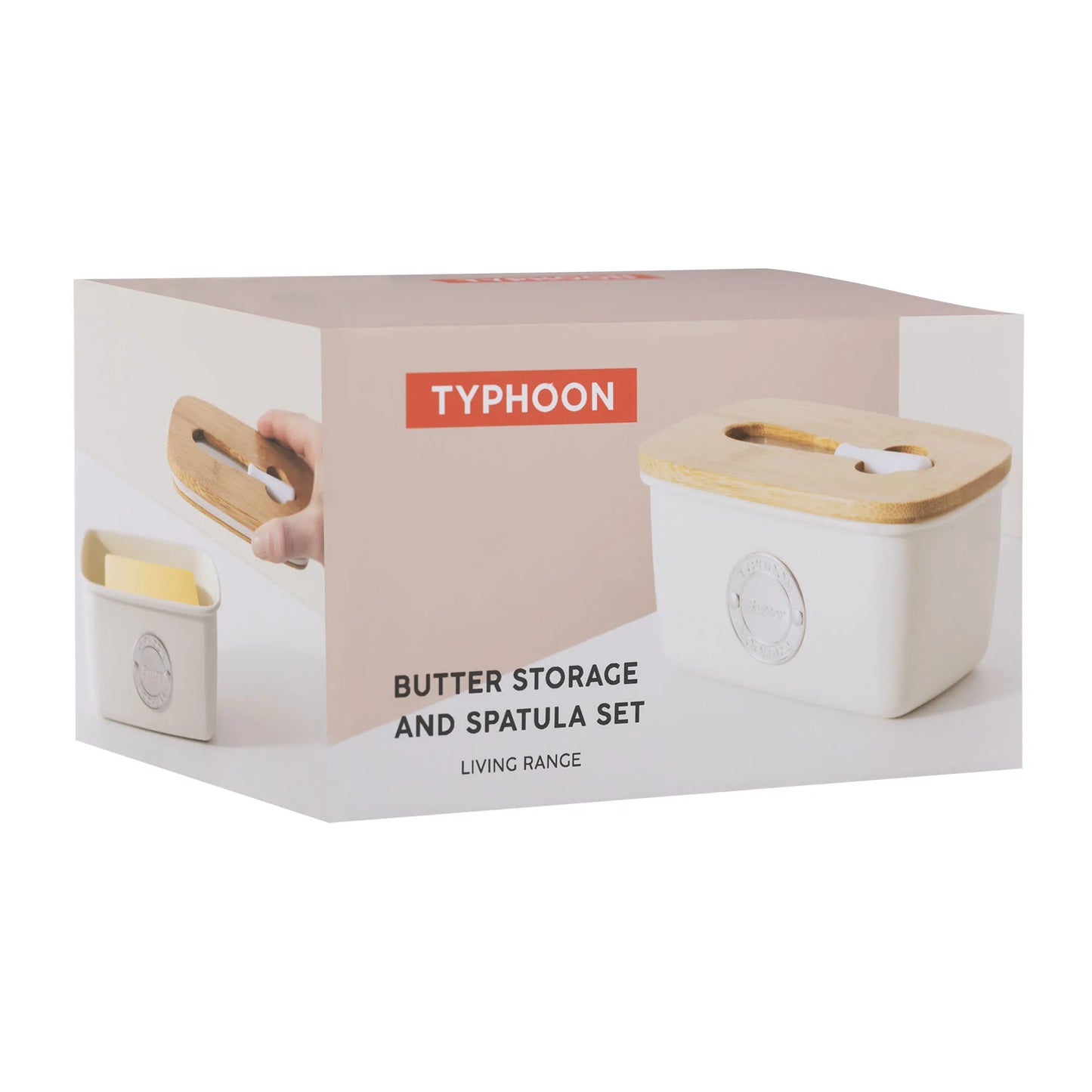 Typhoon Living Cream Butter Storage & Spatula Set