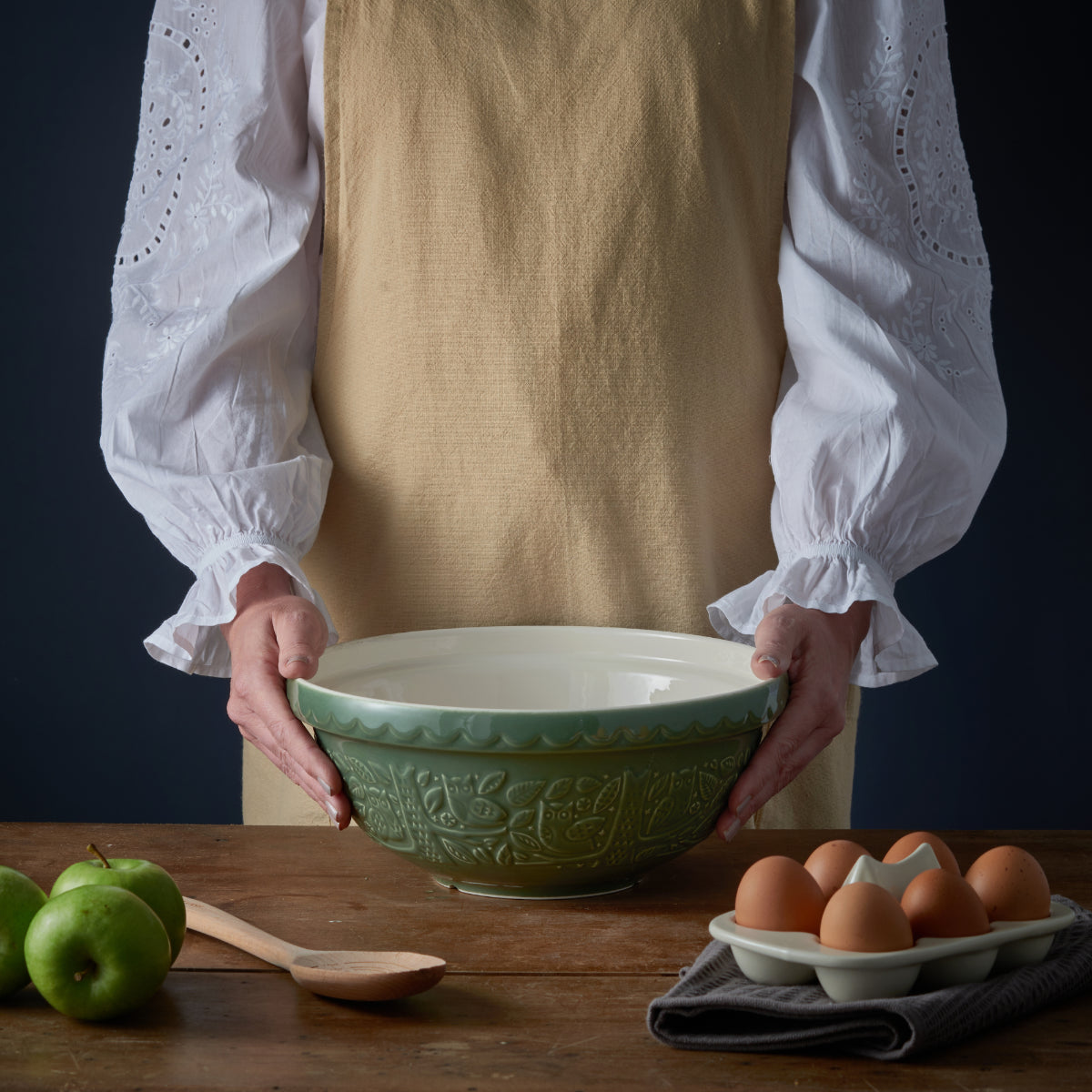 Mason Cash In The Forest S18 Green Owl Mixing Bowl 26cm