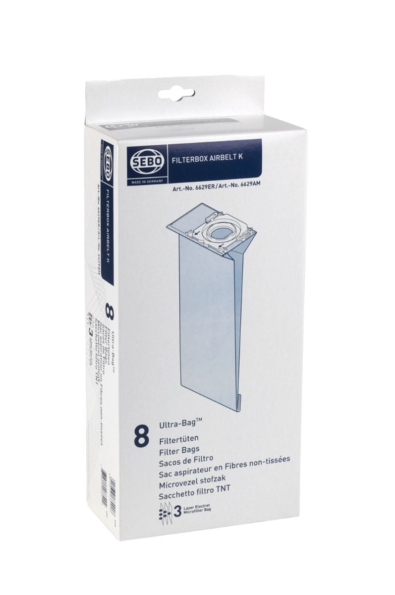 Sebo K Filterbox Dustbags - Pack of 8