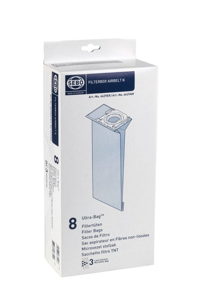 Sebo K Filterbox Dustbags - Pack of 8