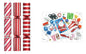 11" Red & White Candy Stripe Christmas Crackers - Box of 50